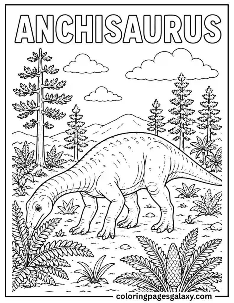 Curious Anchisaurus Coloring Page
