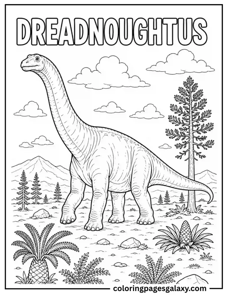 Mighty Dreadnoughtus Coloring Page
