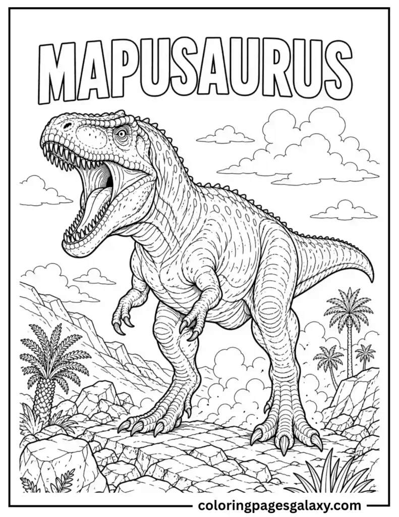 Roaring Mapusaurus Coloring Page