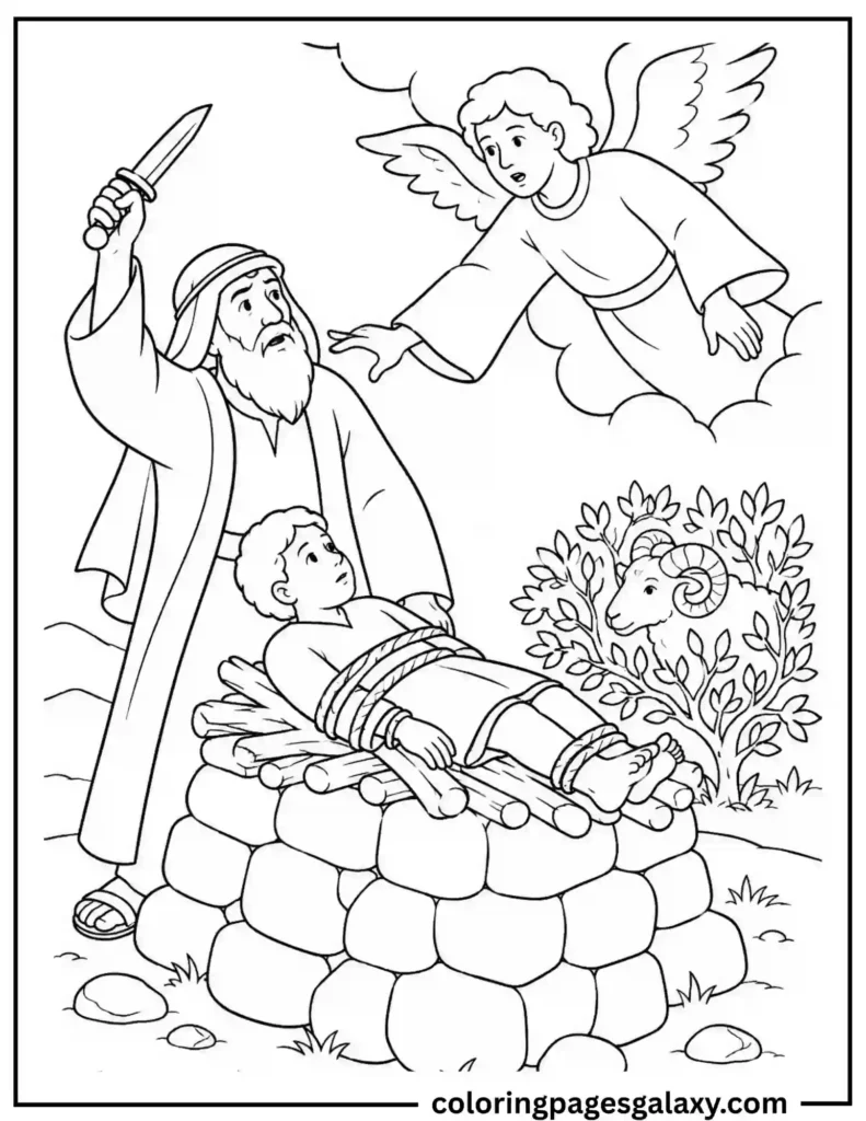 Abraham And Isaac Coloring Page