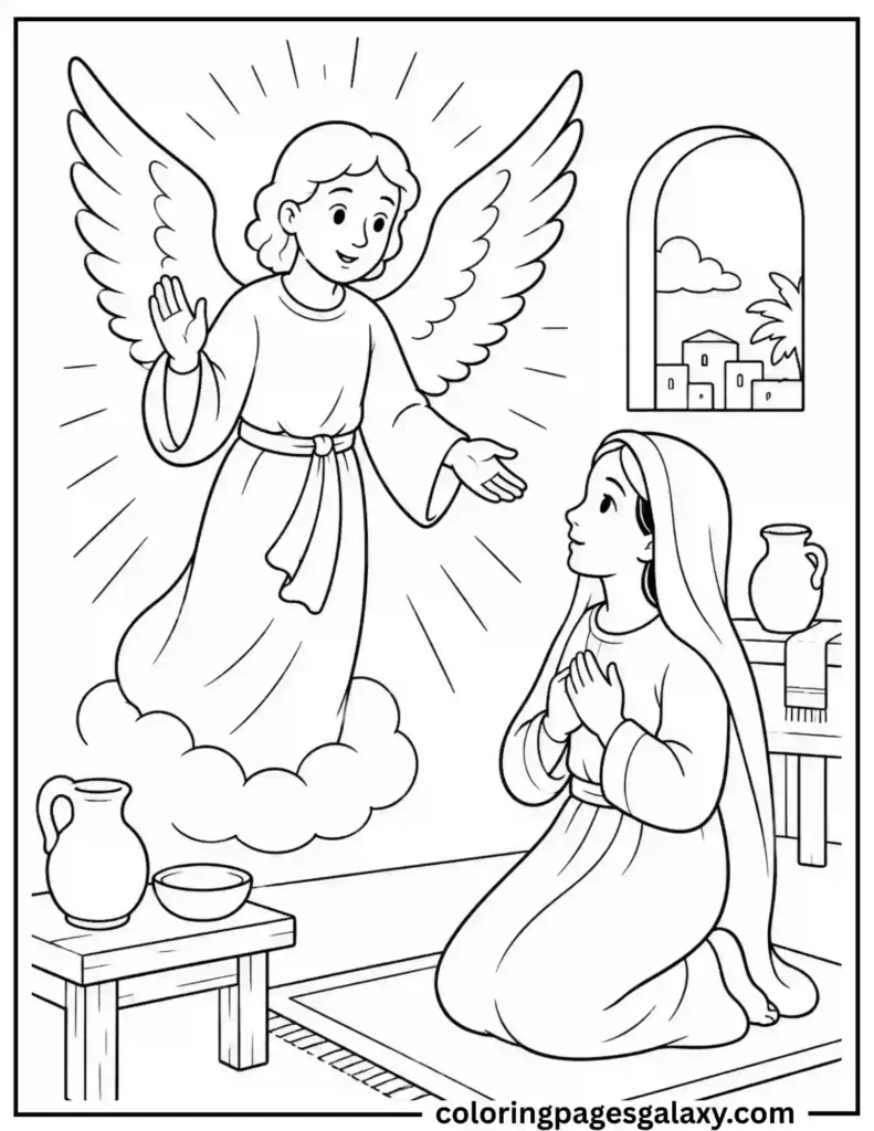 Annunciation Coloring Page