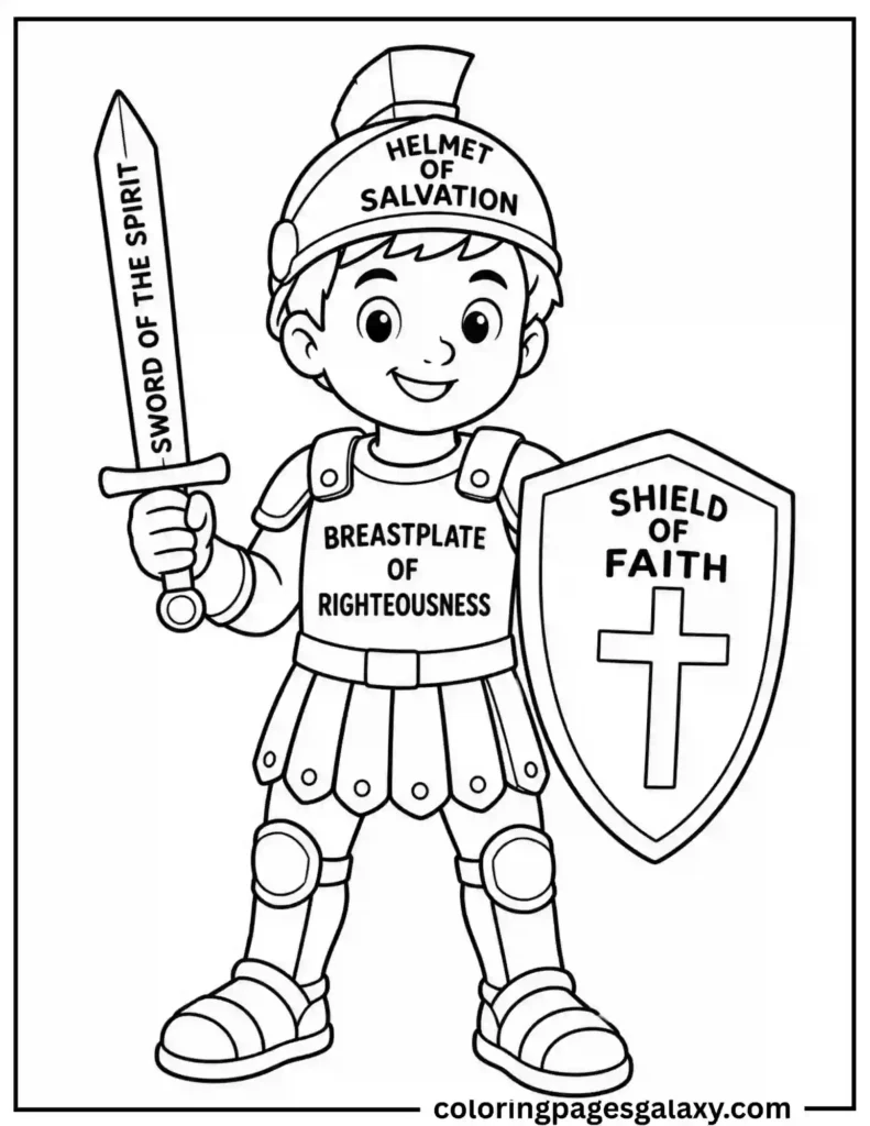 Armor Of God Coloring Page