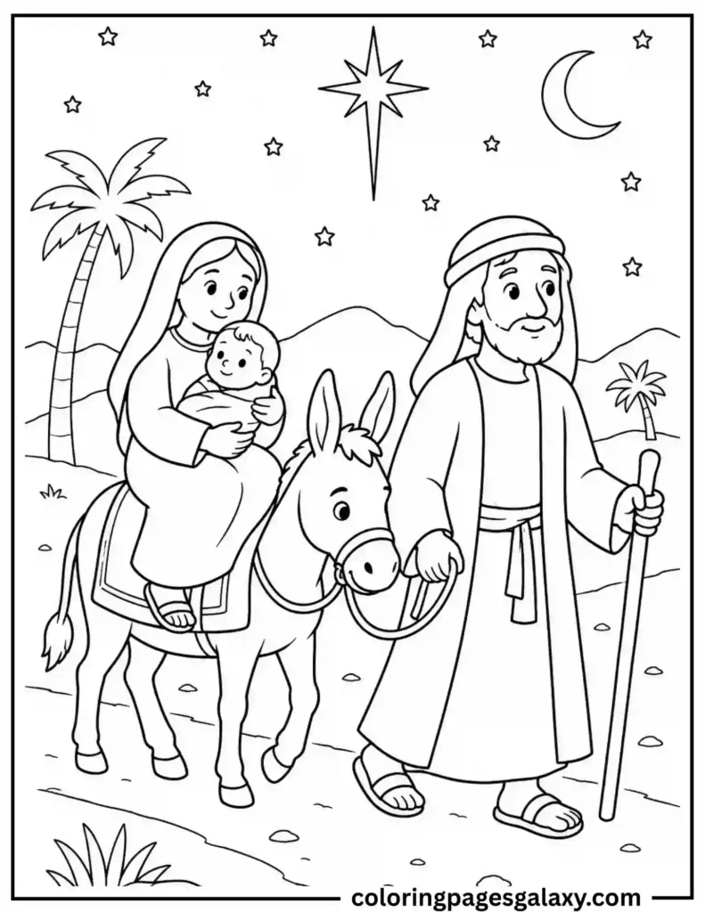 Escape To Egypt Coloring Page