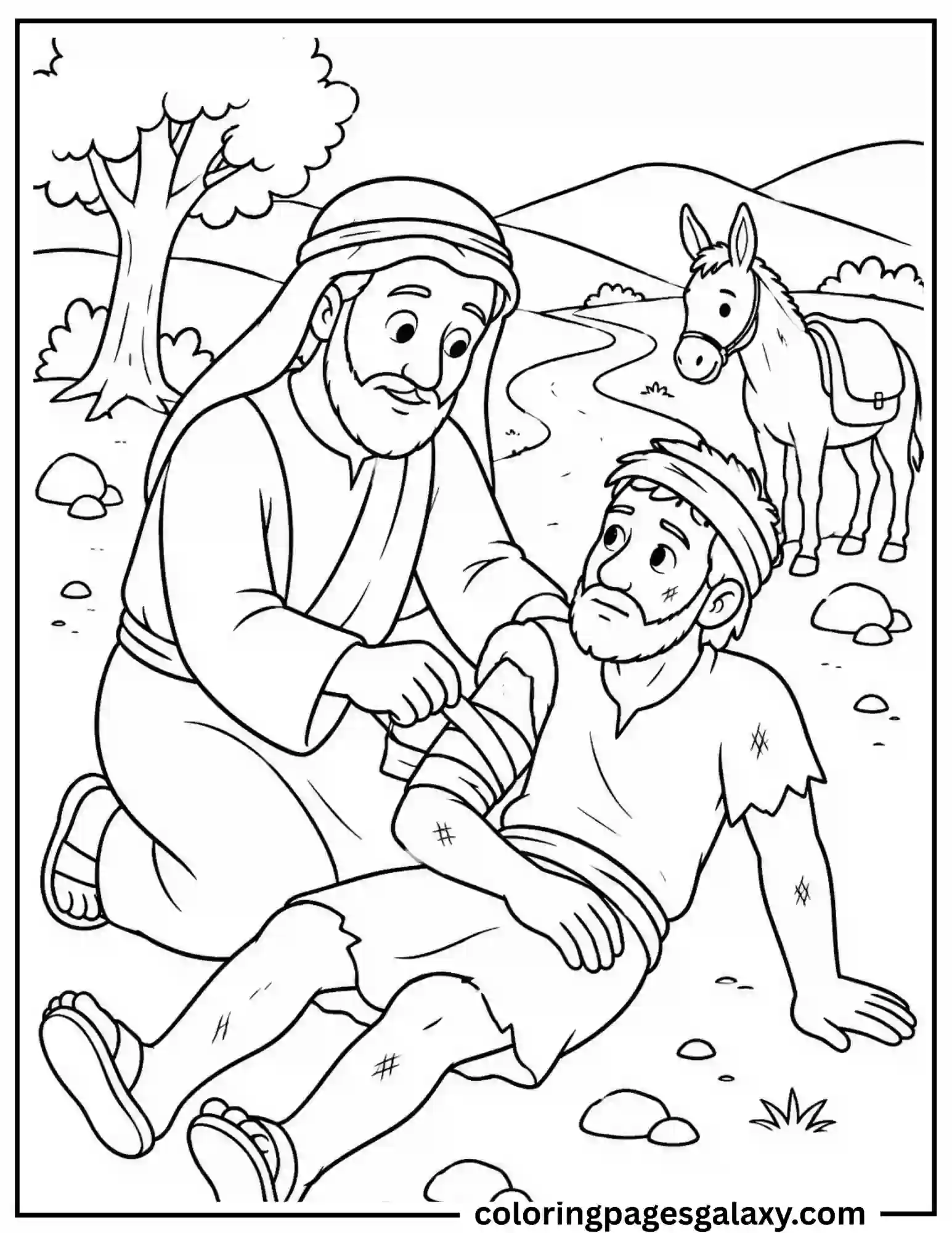 Good Samaritan Coloring Page