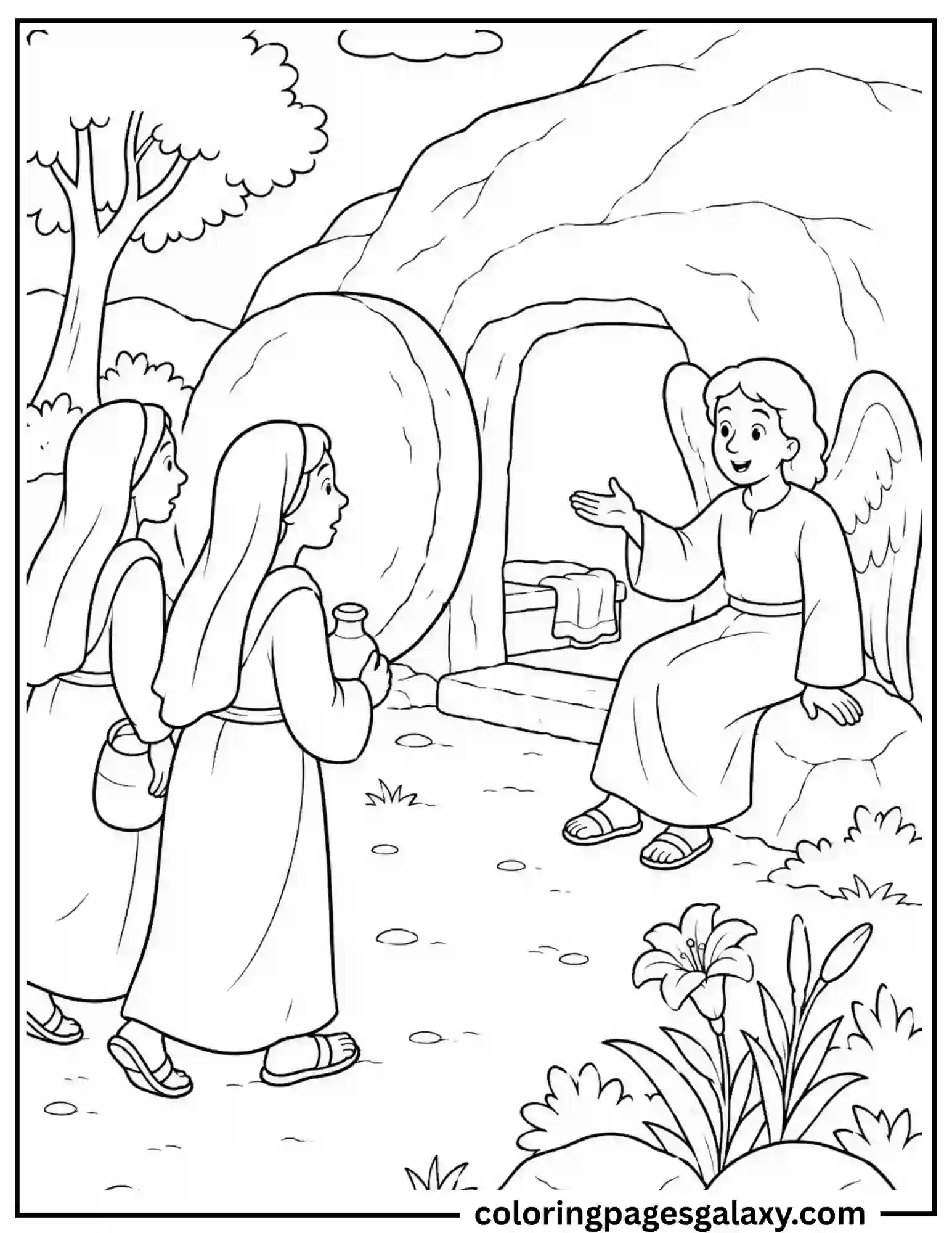 He Is Risen Coloring Page