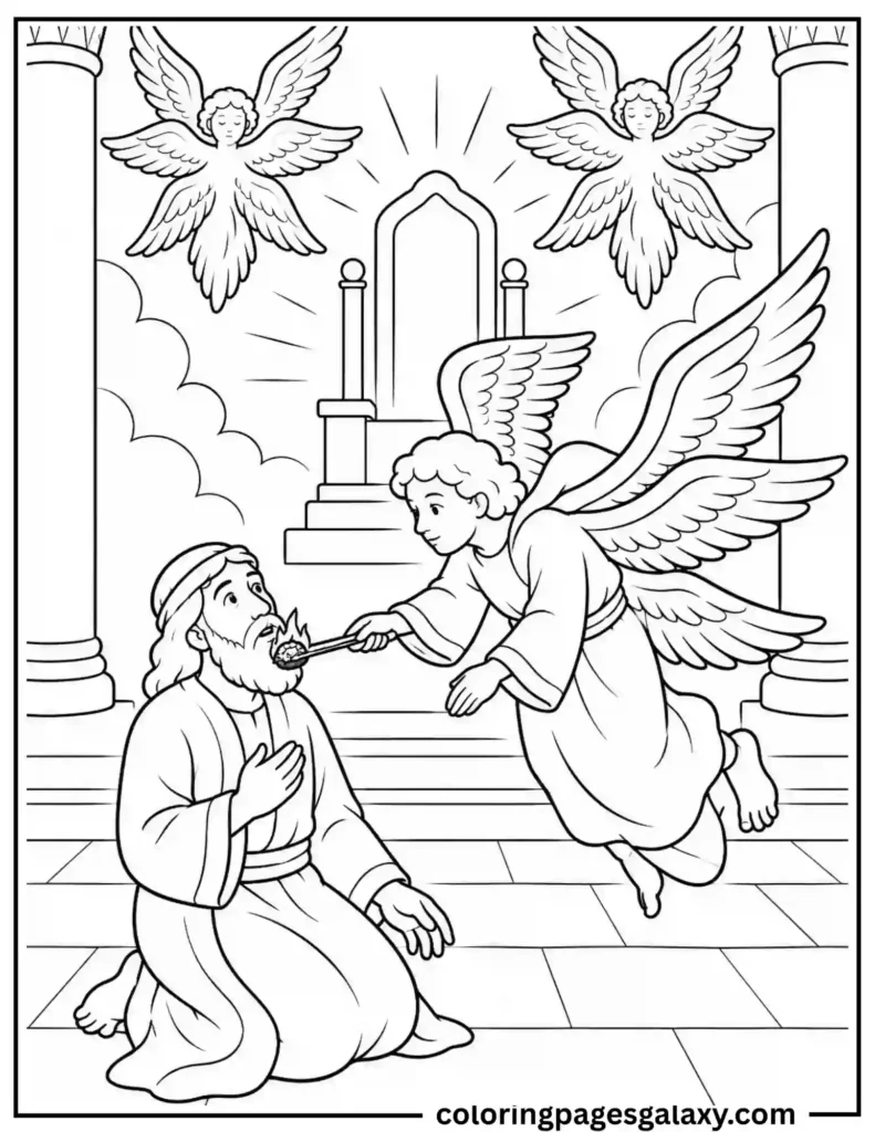 Isaiah’s Vision Coloring Page