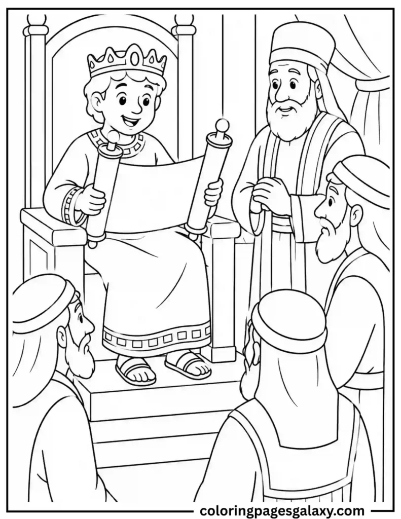 King Josiah Coloring Page