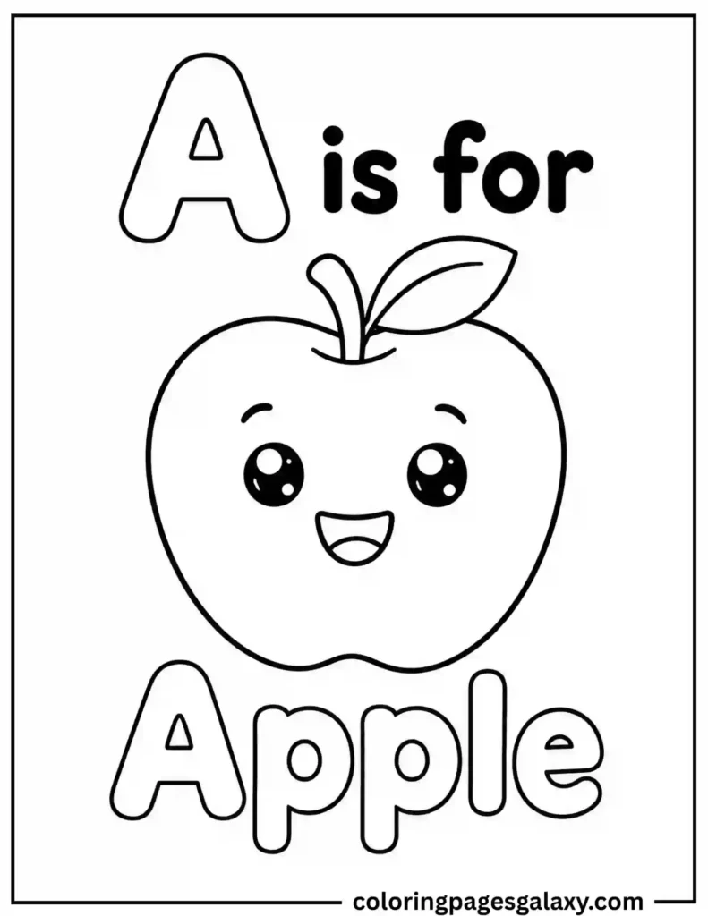 Letter A Coloring Page