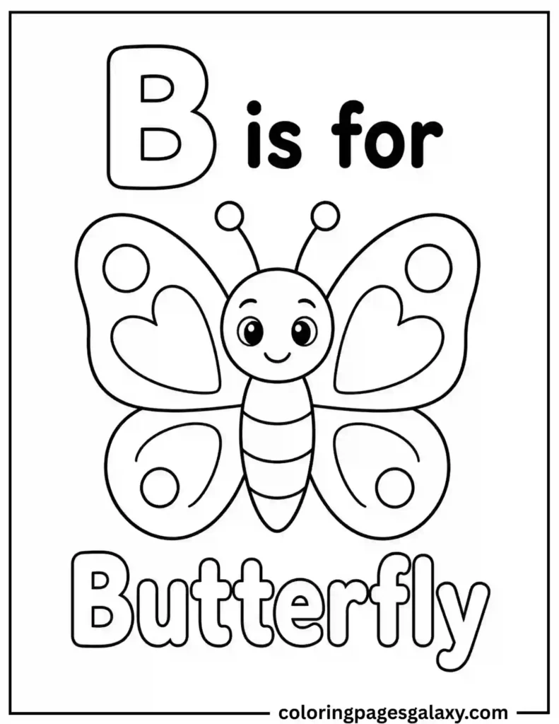 Letter B Coloring Page