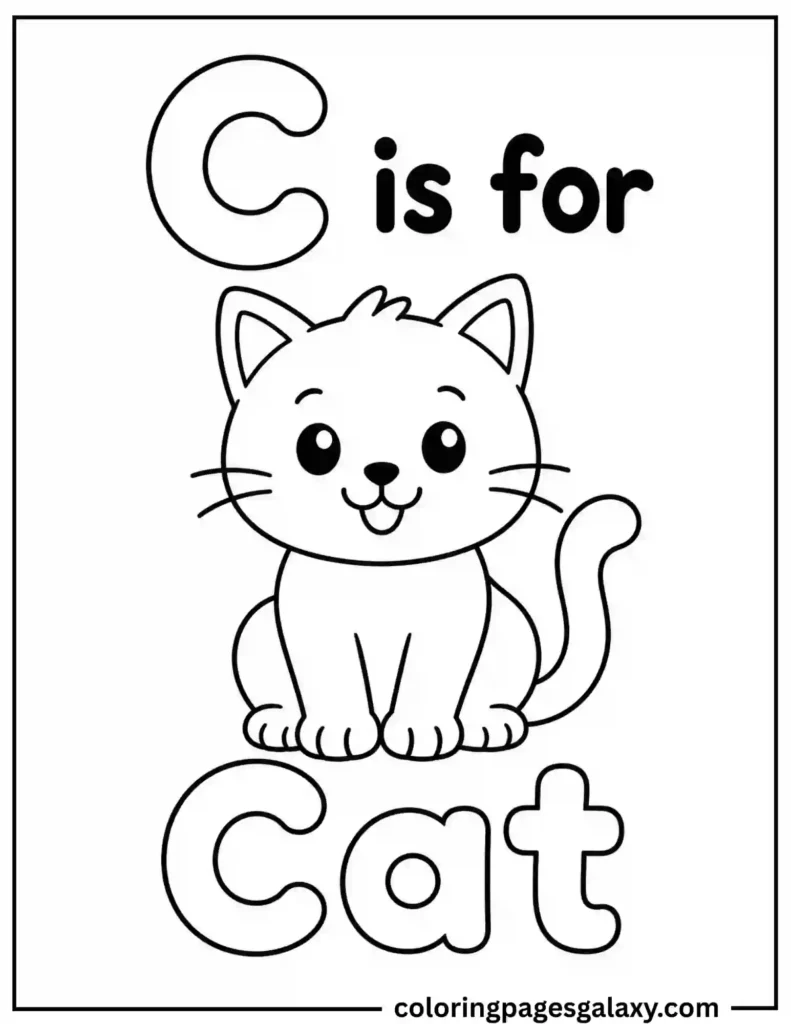 Letter C Coloring Page