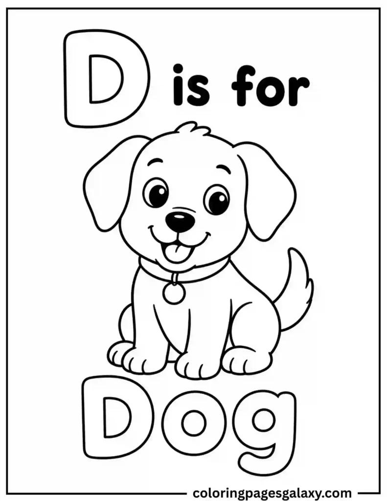 Letter D Coloring Page