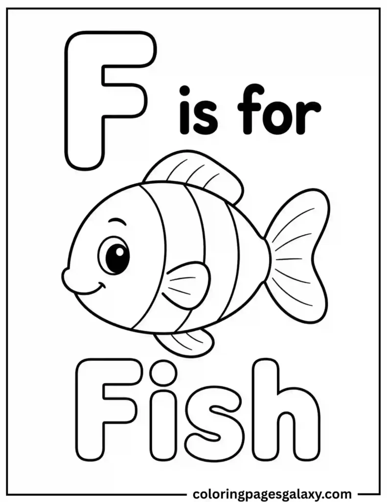 Letter F Coloring Page