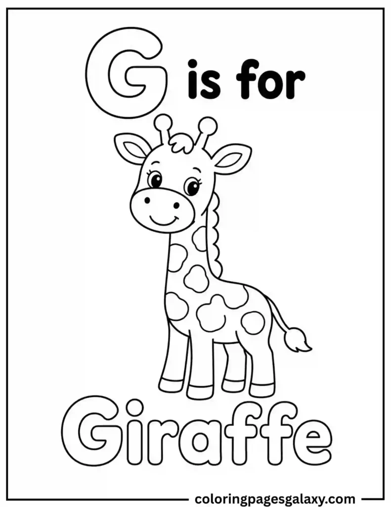 Letter G Coloring Page