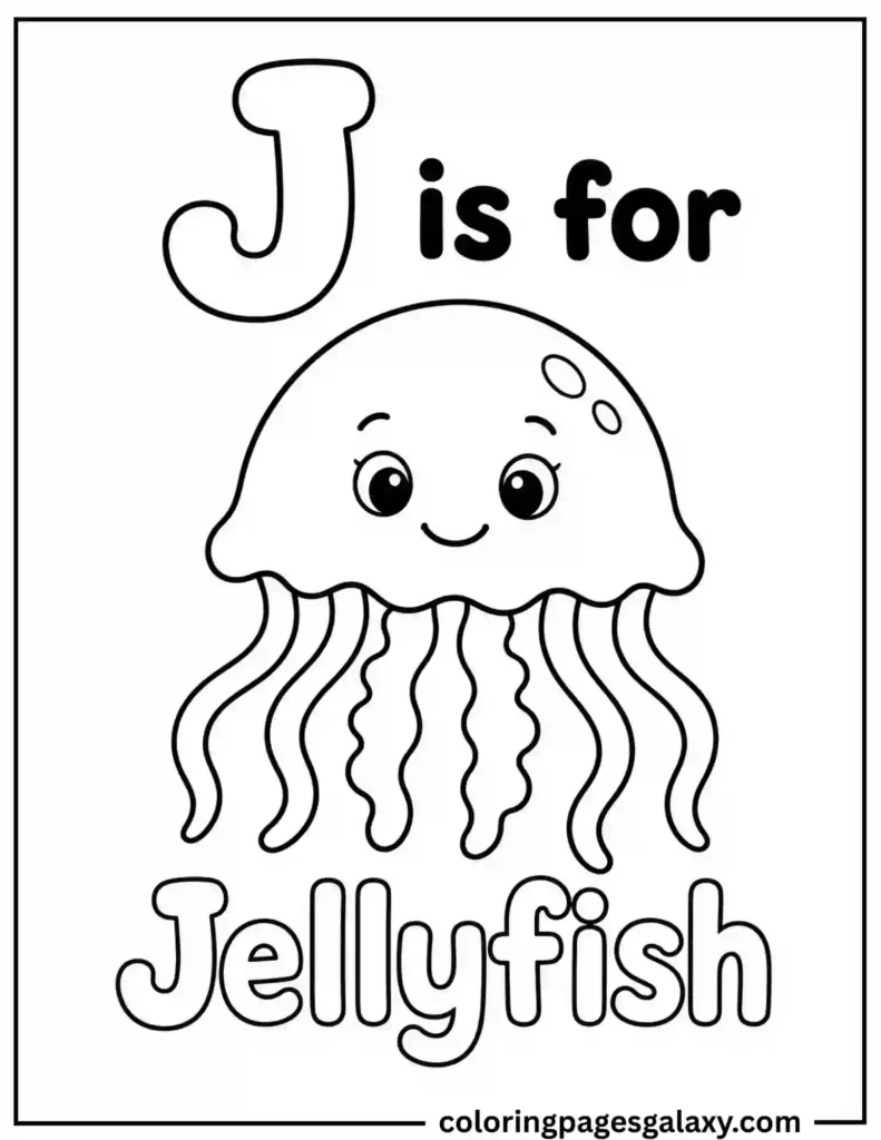 Letter J Coloring Page