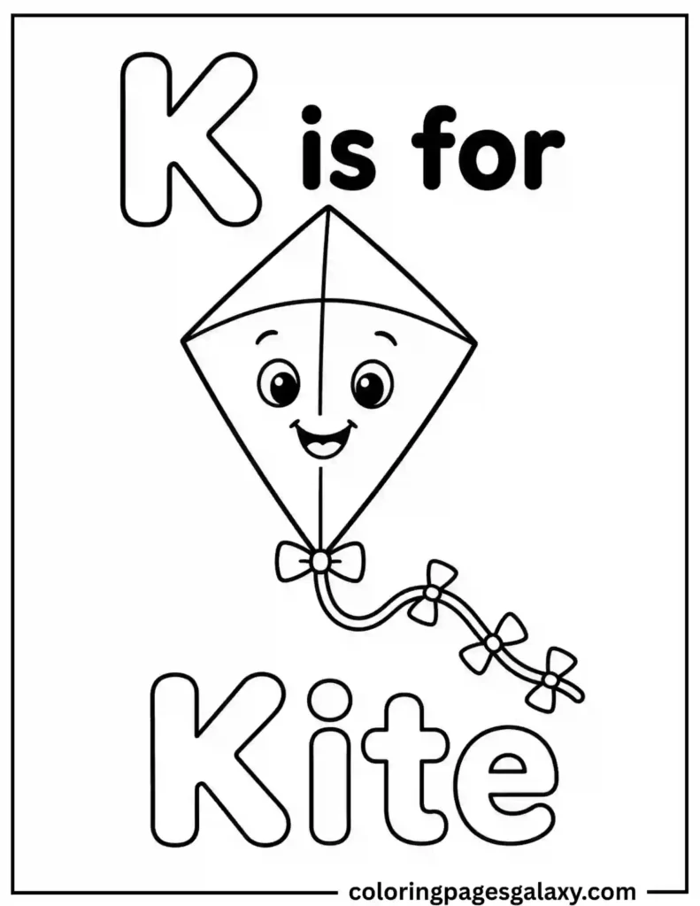 Letter K Coloring Page