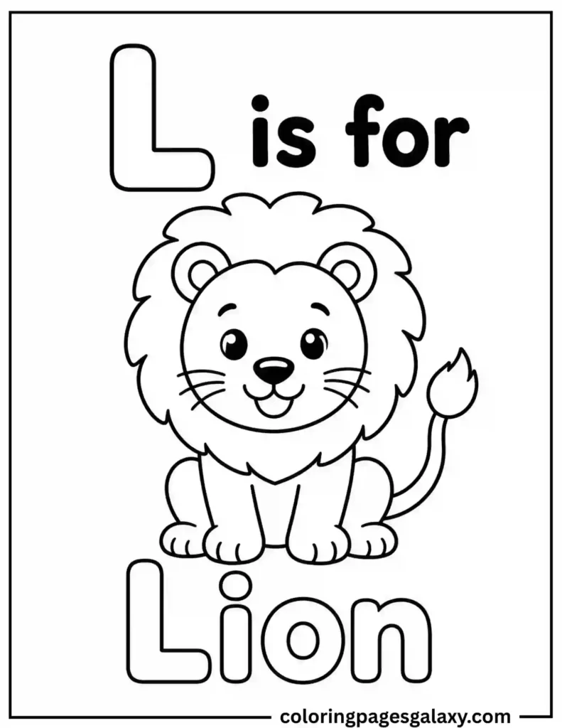 Letter L Coloring Page
