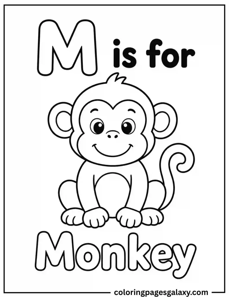 Letter M Coloring Page