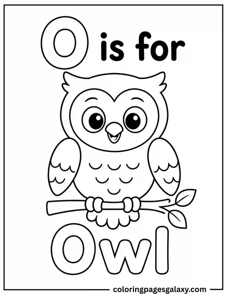 Letter O Coloring Page
