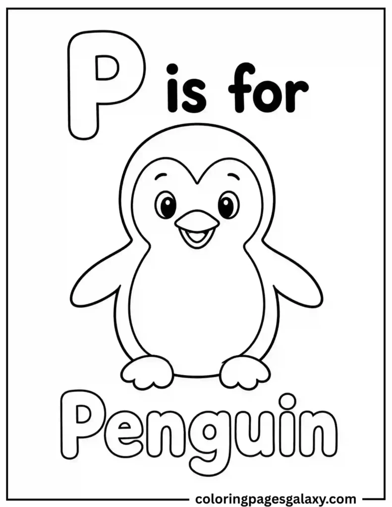 Letter P Coloring Page