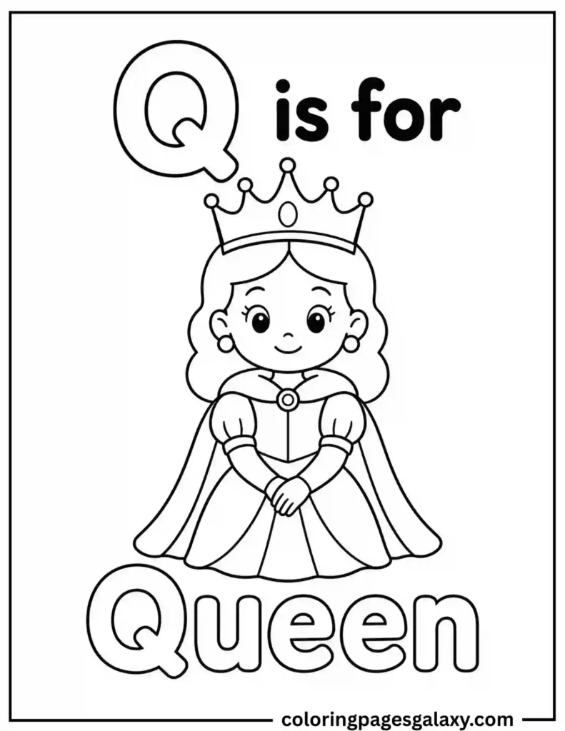 Letter Q Coloring Page