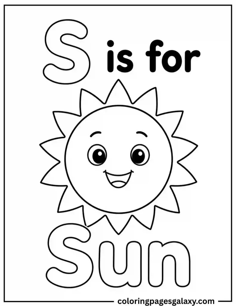 Letter S Coloring Page