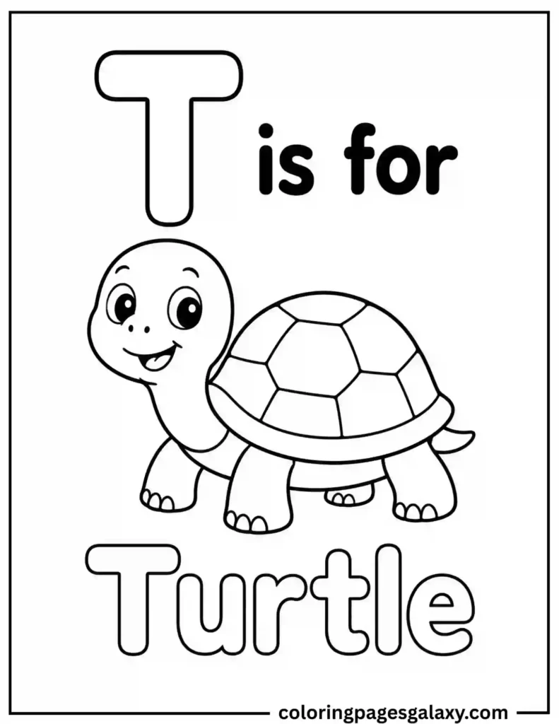 Letter T Coloring Page
