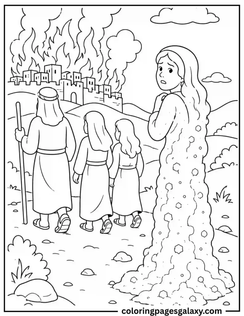 Lot’s Wife Coloring Page
