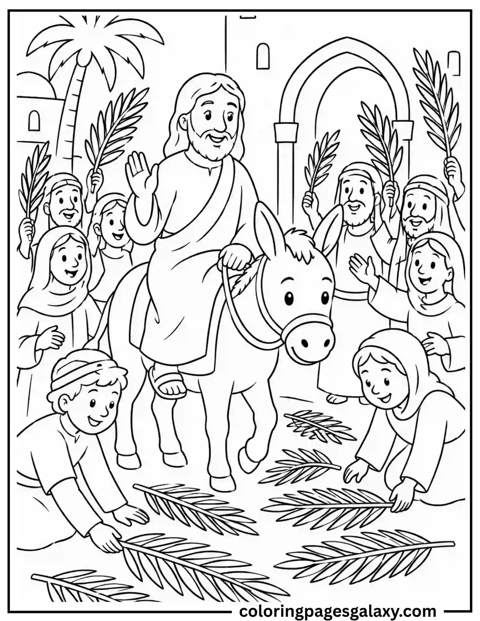 Palm Sunday Coloring Page