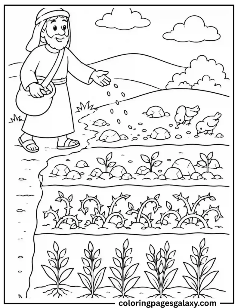Parable Of The Sower Coloring Page