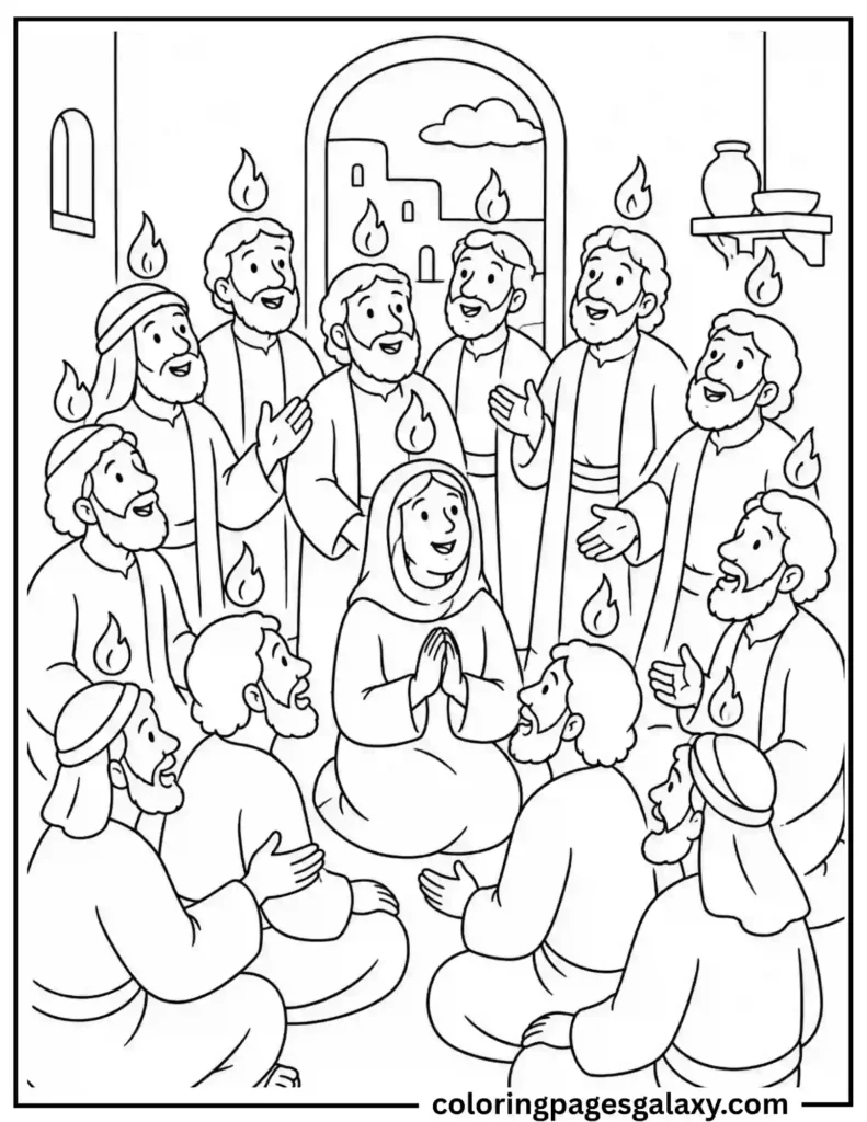 Pentecost Coloring Page