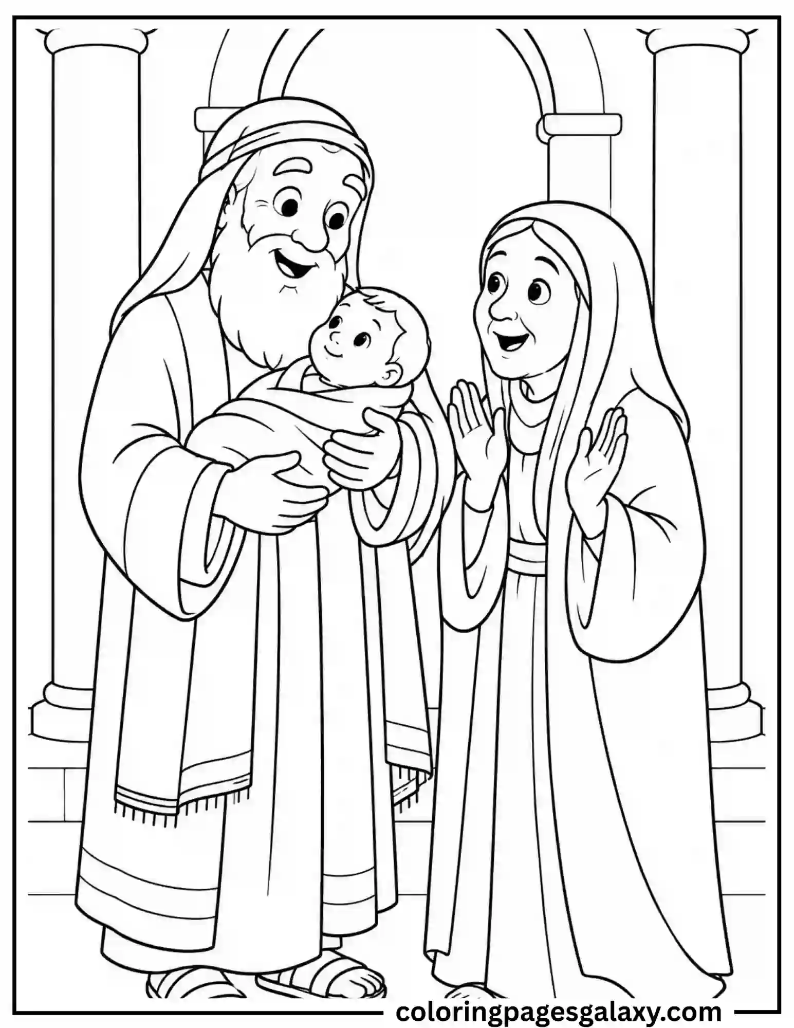 Simeon And Anna Coloring Page
