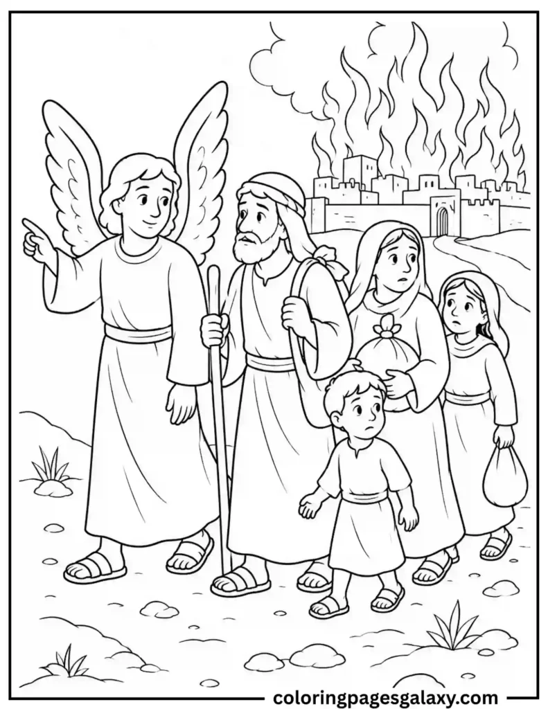 Sodom And Gomorrah Coloring Page