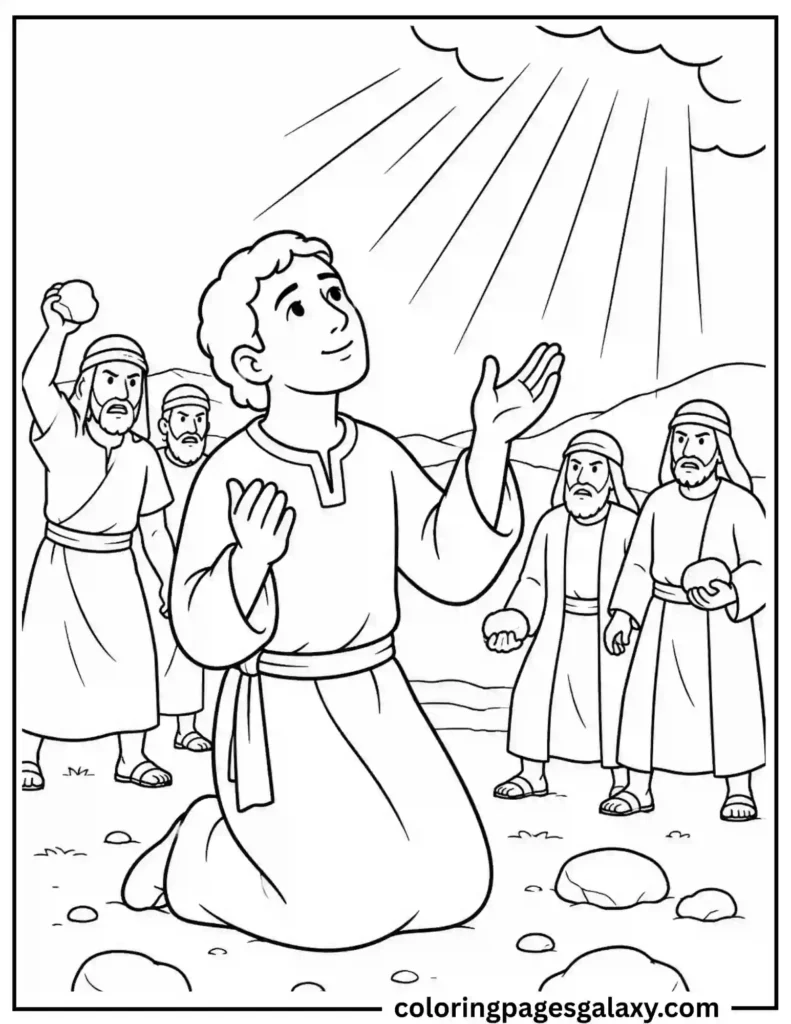 Stephen Was Brave Coloring Page
