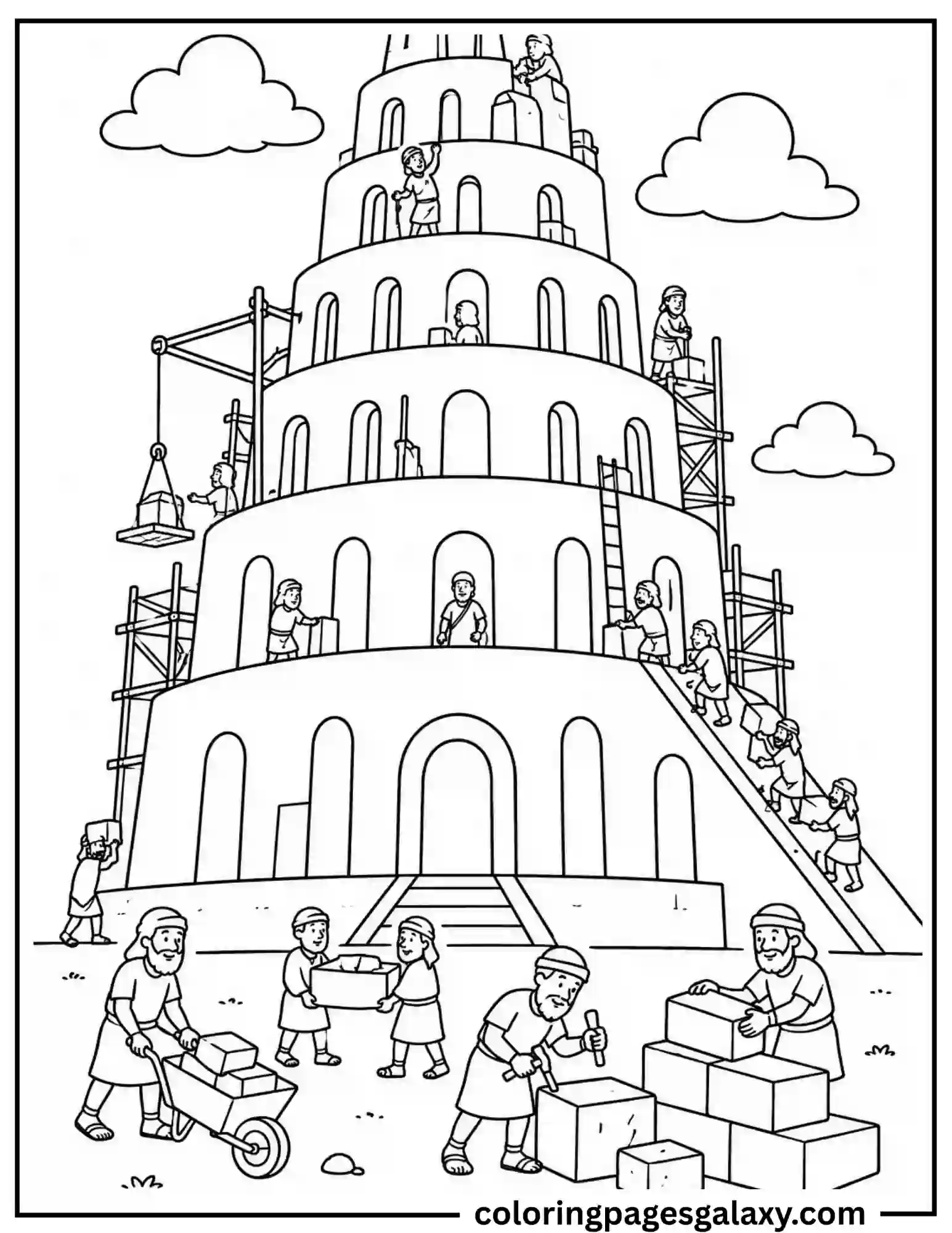Tower Of Babel Coloring Page