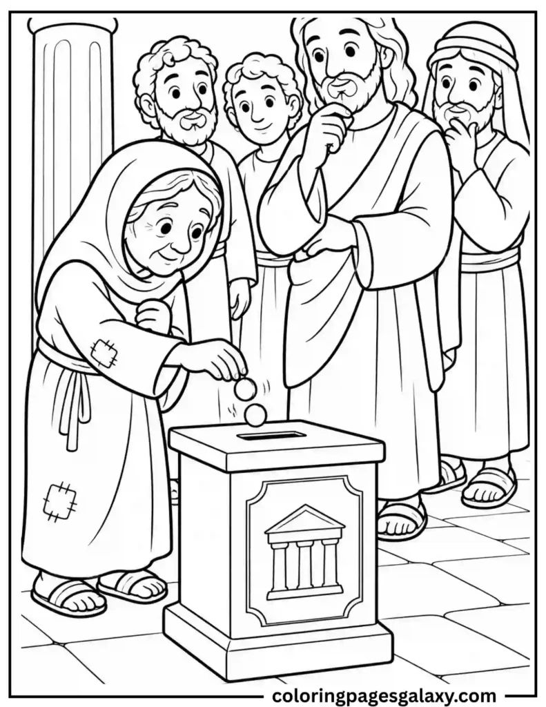 Widow’s Mite Coloring Page