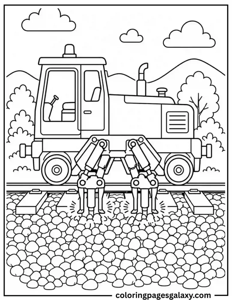 Ballast Tamper Coloring Page