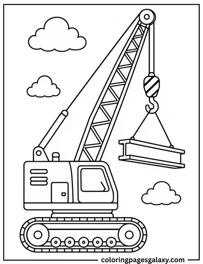 Crawler Crane Coloring Page