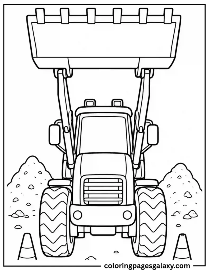 Front End Loader Coloring Page