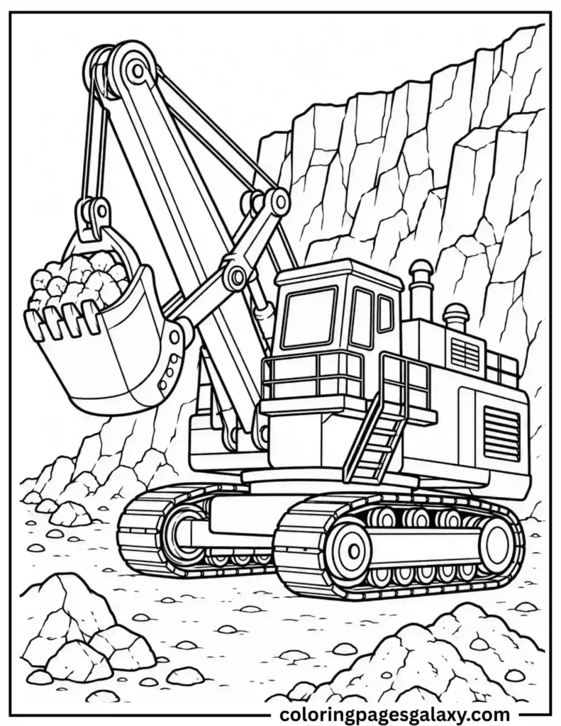Power Shovel Coloring Page