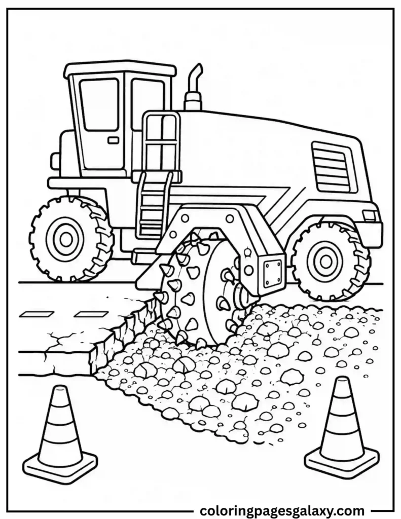Road Reclaimer Coloring Page