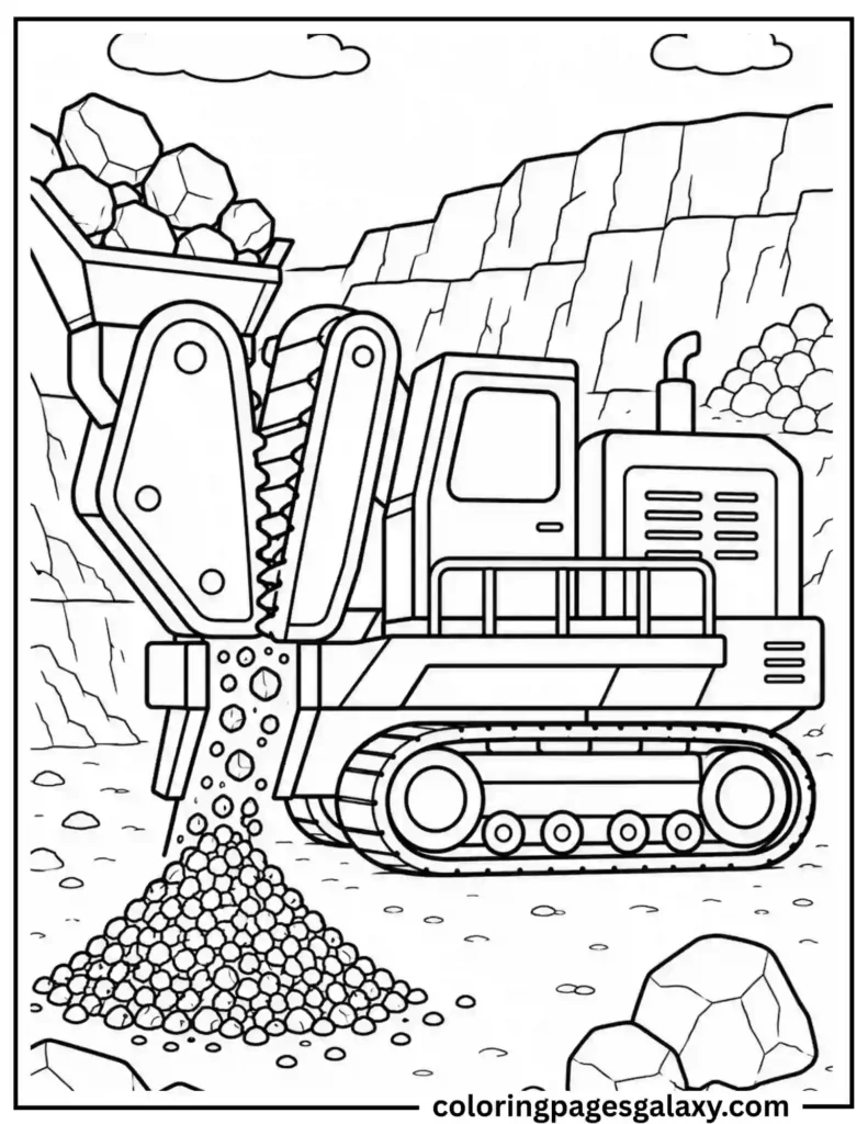 Rock Crusher Coloring Page
