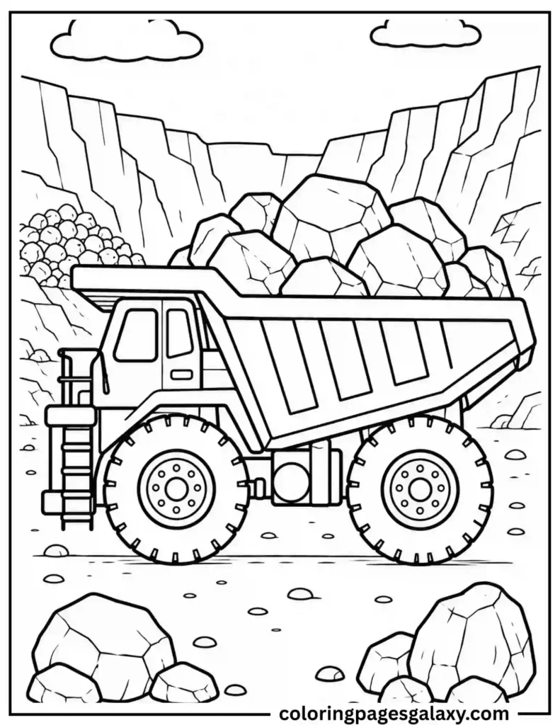 Rock Truck Coloring Page