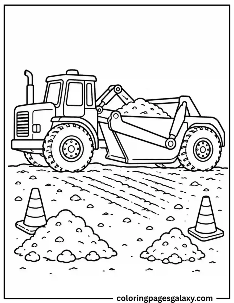 Scraper Truck Coloring Page