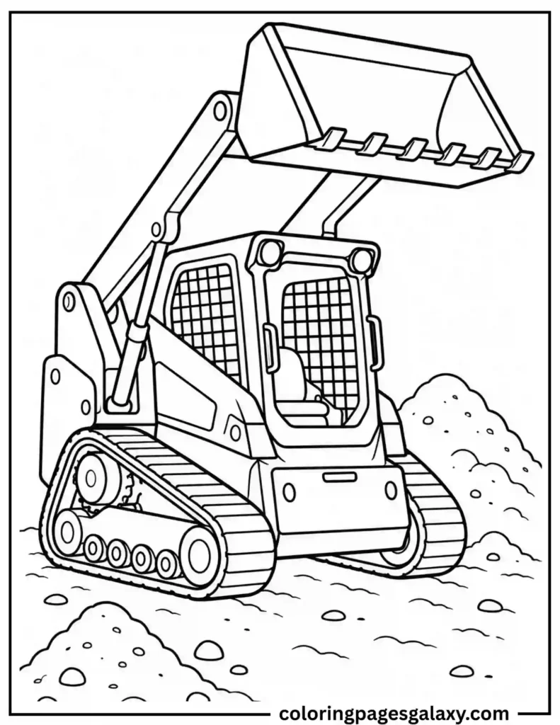 Track Loader Coloring Page
