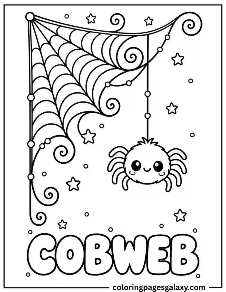Cobweb Coloring Page