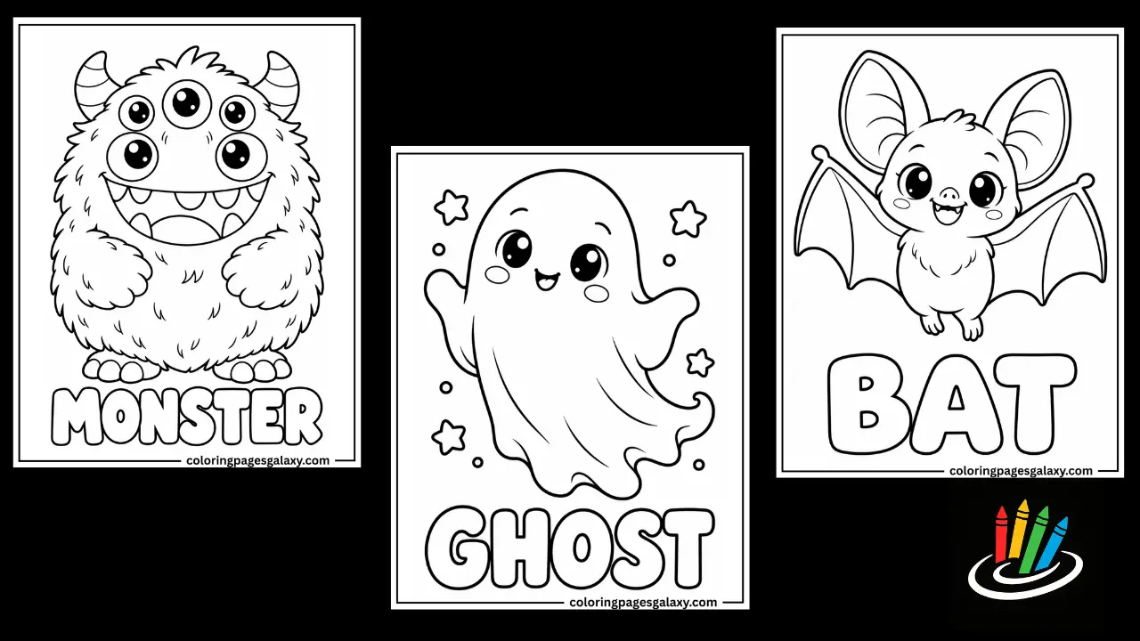 Easy Halloween Coloring Pages For Kids