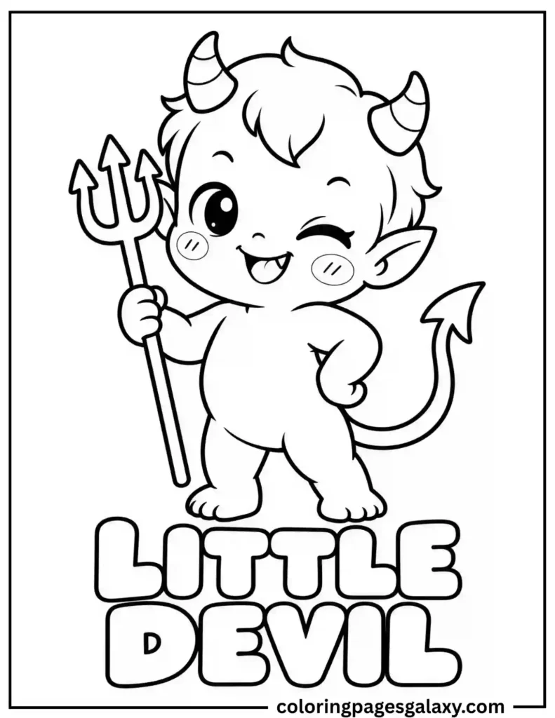 Little Devil Coloring Page