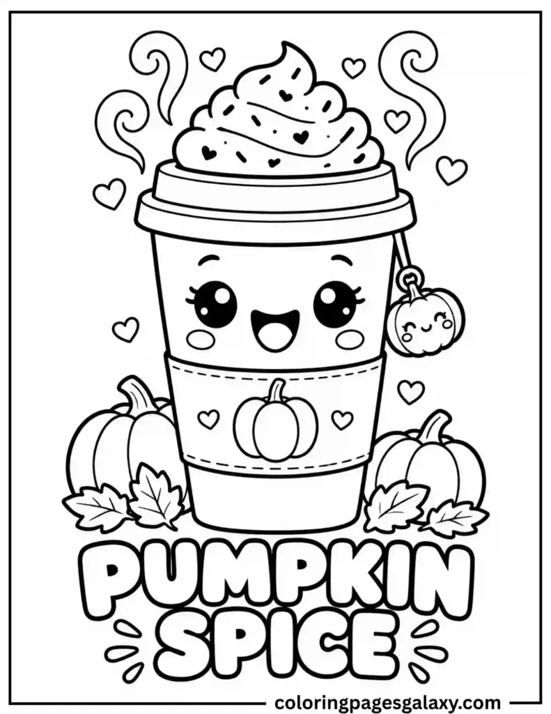 Pumpkin Spice Coloring Page