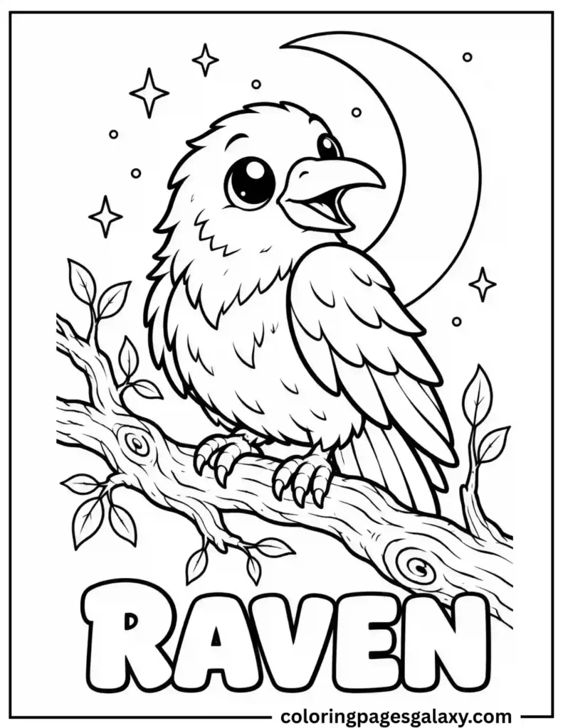 Raven Coloring Page