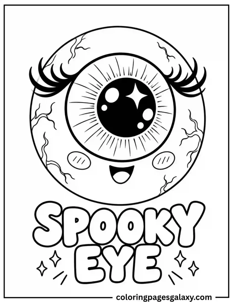 Spooky Eye Coloring Page
